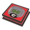 YouTheFan NCAA 3D StadiumView Coasters(Georgia Bulldogs)