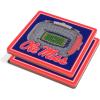 YouTheFan NCAA 3D StadiumView Coasters(Mississippi Rebels)