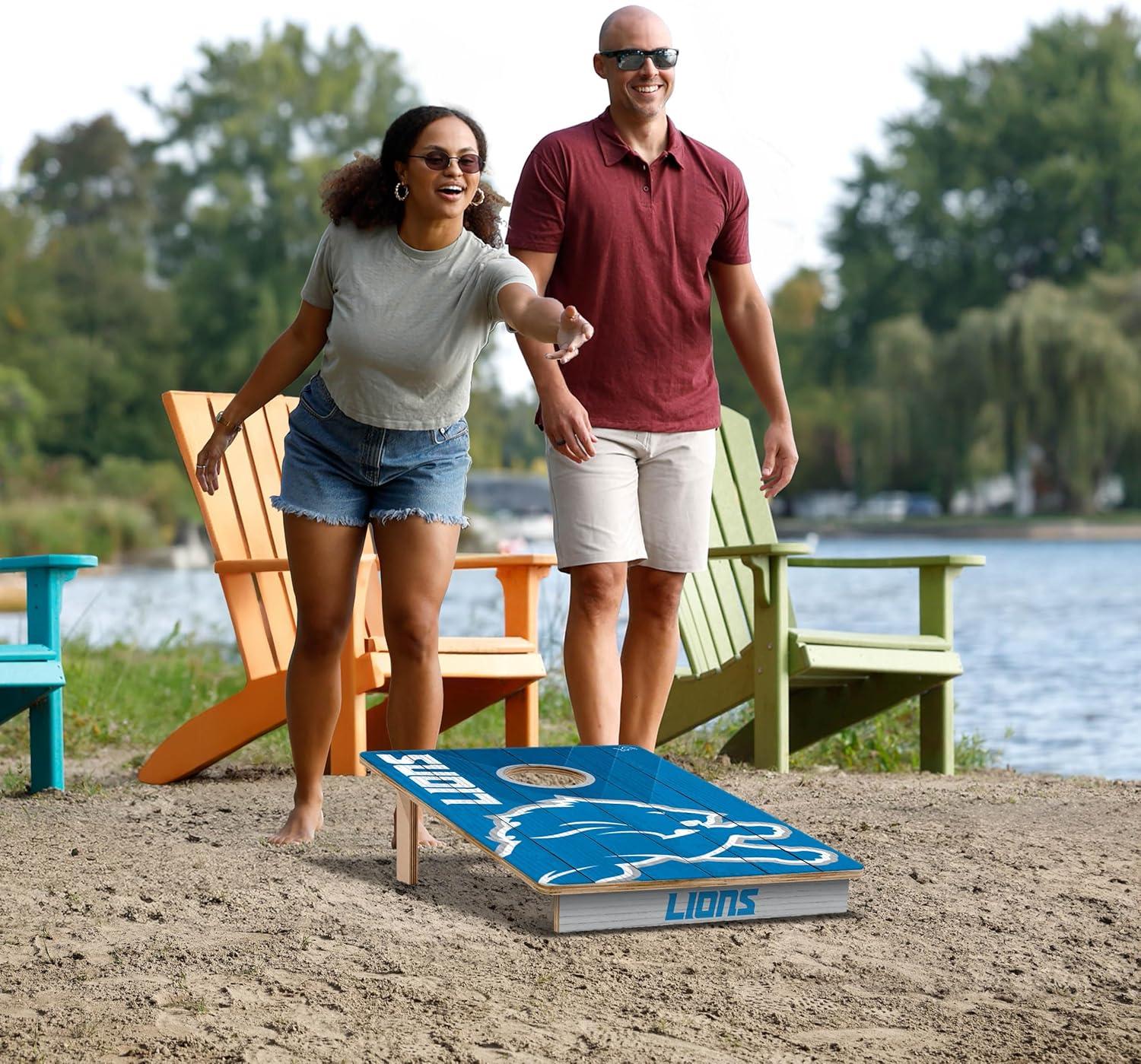 imageYouTheFan NFL 2 x 3 Wood Cornhole GameDetroit Lions