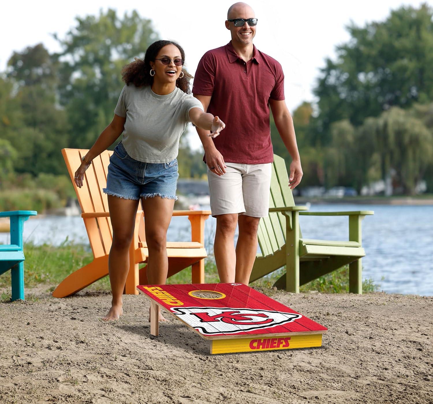 imageYouTheFan NFL 2 x 3 Wood Cornhole GameKansas City Chiefs
