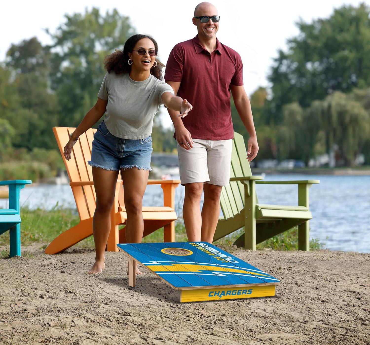 imageYouTheFan NFL 2 x 3 Wood Cornhole GameLos Angeles Chargers