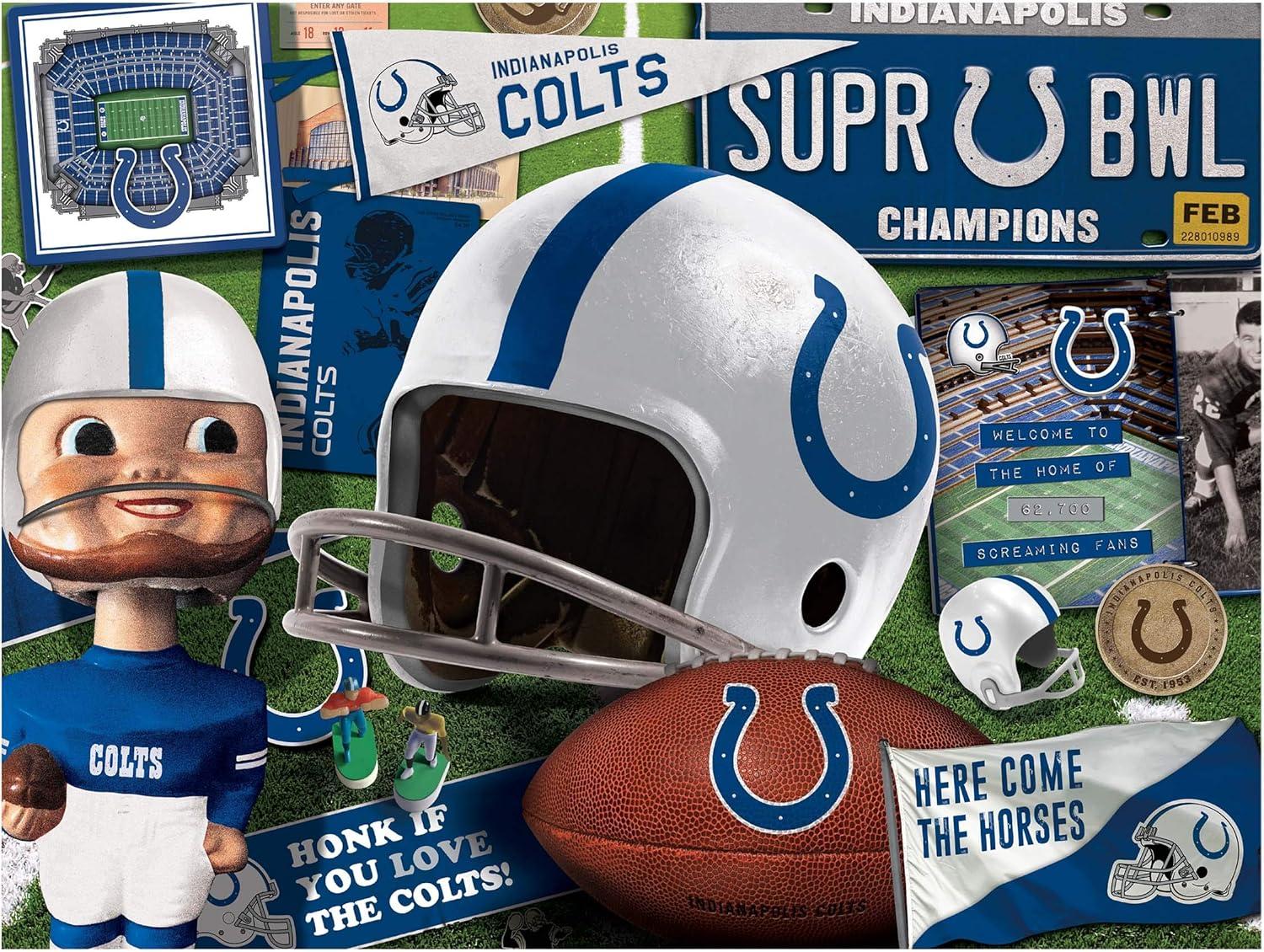 imageYouTheFan NFL Retro Series Puzzle 500 PiecesIndianapolis Colts