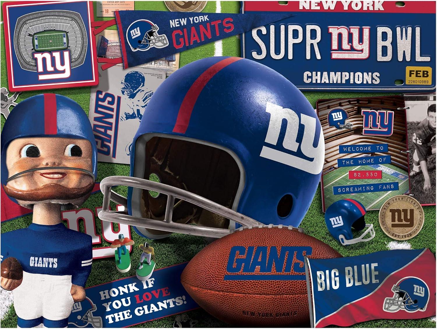 imageYouTheFan NFL Retro Series Puzzle 500 PiecesNew York Giants