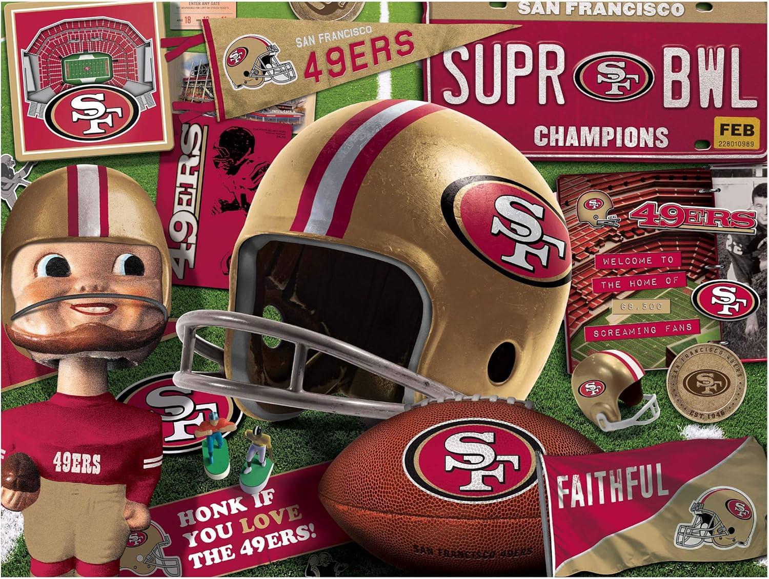 imageYouTheFan NFL Retro Series Puzzle 500 PiecesSan Francisco 49ers