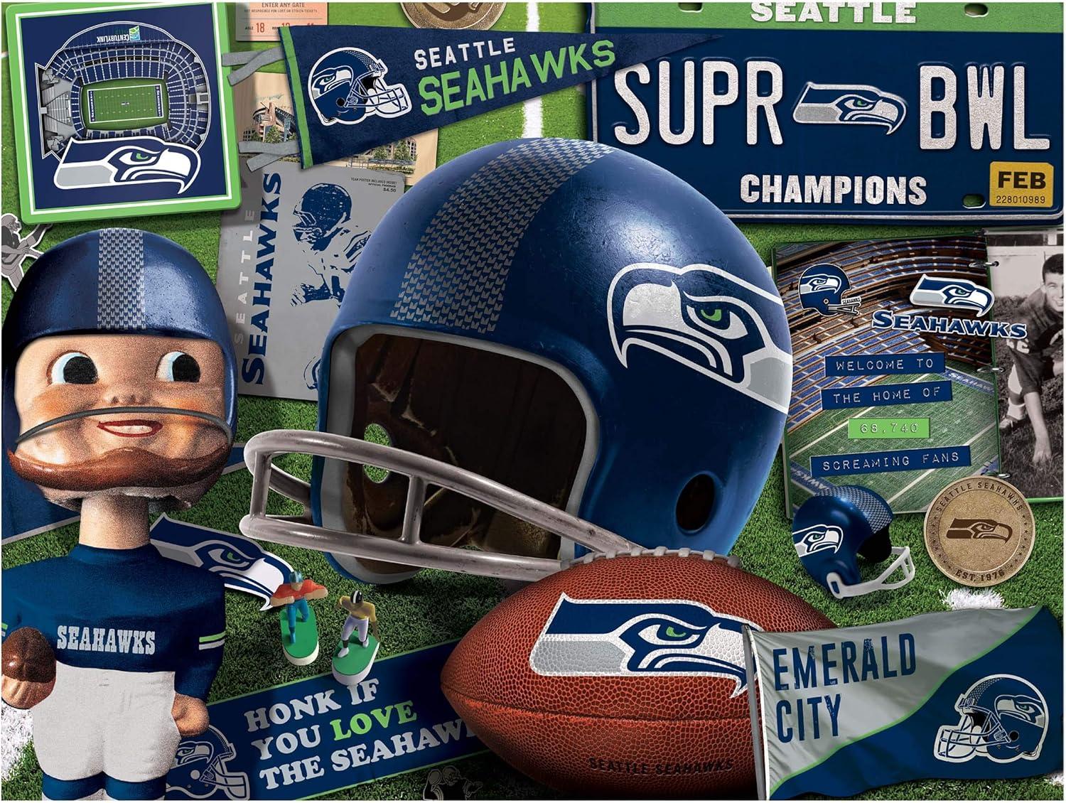 imageYouTheFan NFL Retro Series Puzzle 500 PiecesSeattle Seahawks
