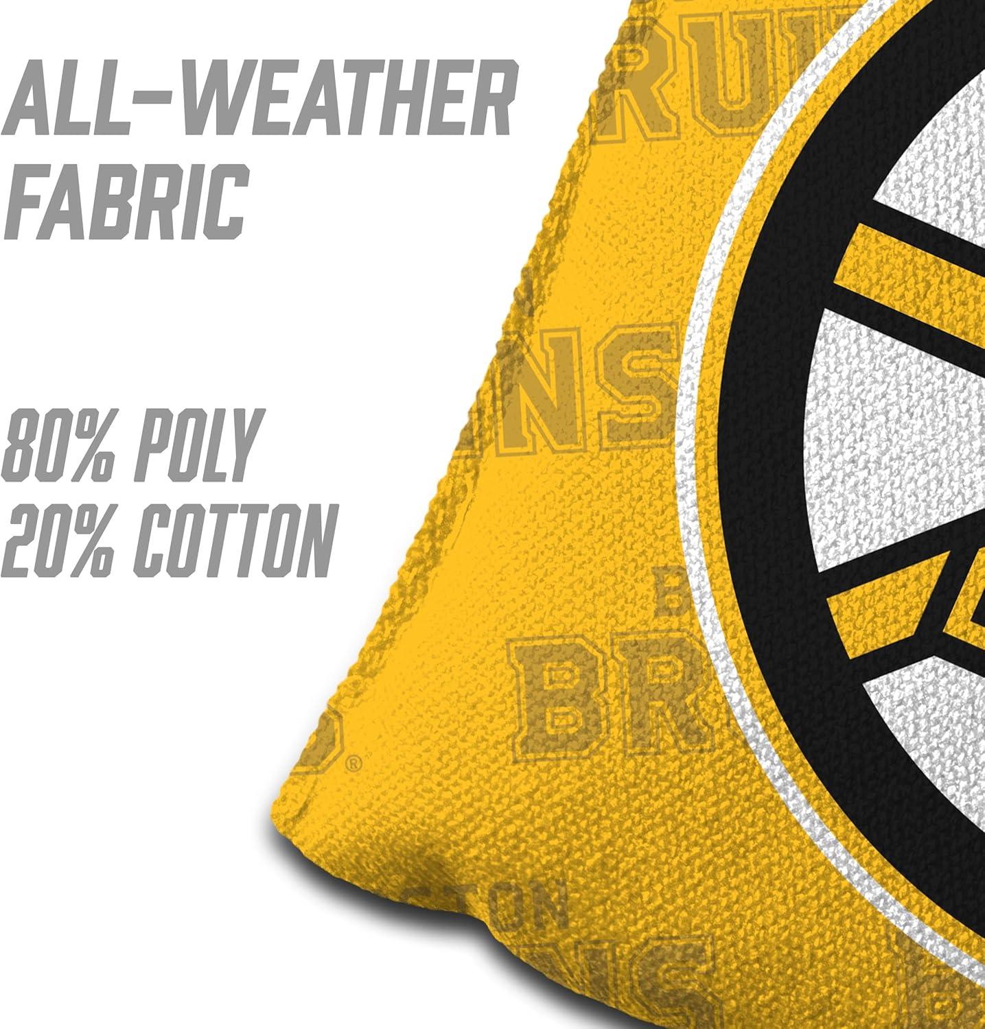 imageYouTheFan OfficiallyLicensed NHL Set of 4 Cornhole Bags All Weather Regulation 6 x 6 Size 16oz Weight Designed in USABoston Bruins Yellow