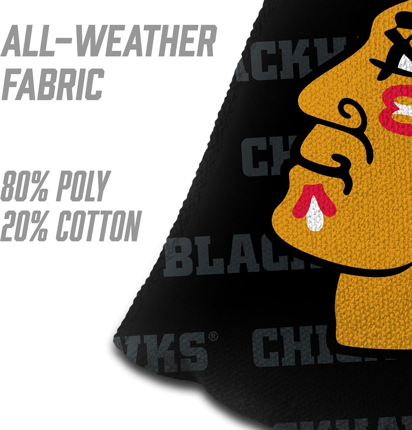 imageYouTheFan OfficiallyLicensed NHL Set of 4 Cornhole Bags All Weather Regulation 6 x 6 Size 16oz Weight Designed in USAChicago Blackhawks Black