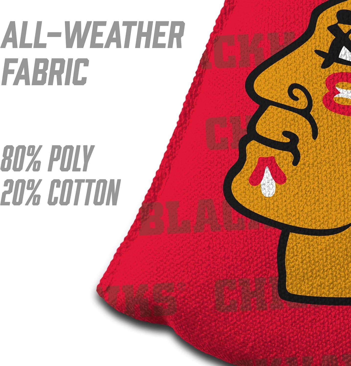 imageYouTheFan OfficiallyLicensed NHL Set of 4 Cornhole Bags All Weather Regulation 6 x 6 Size 16oz Weight Designed in USAChicago Blackhawks Red