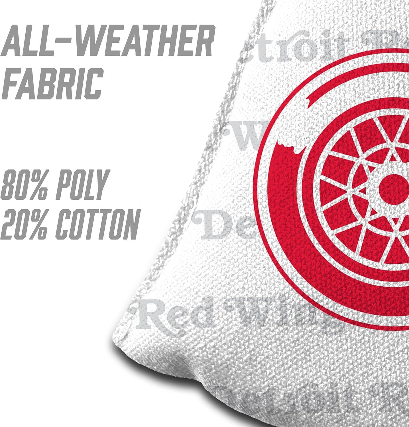 imageYouTheFan OfficiallyLicensed NHL Set of 4 Cornhole Bags All Weather Regulation 6 x 6 Size 16oz Weight Designed in USADetroit Red Wings White