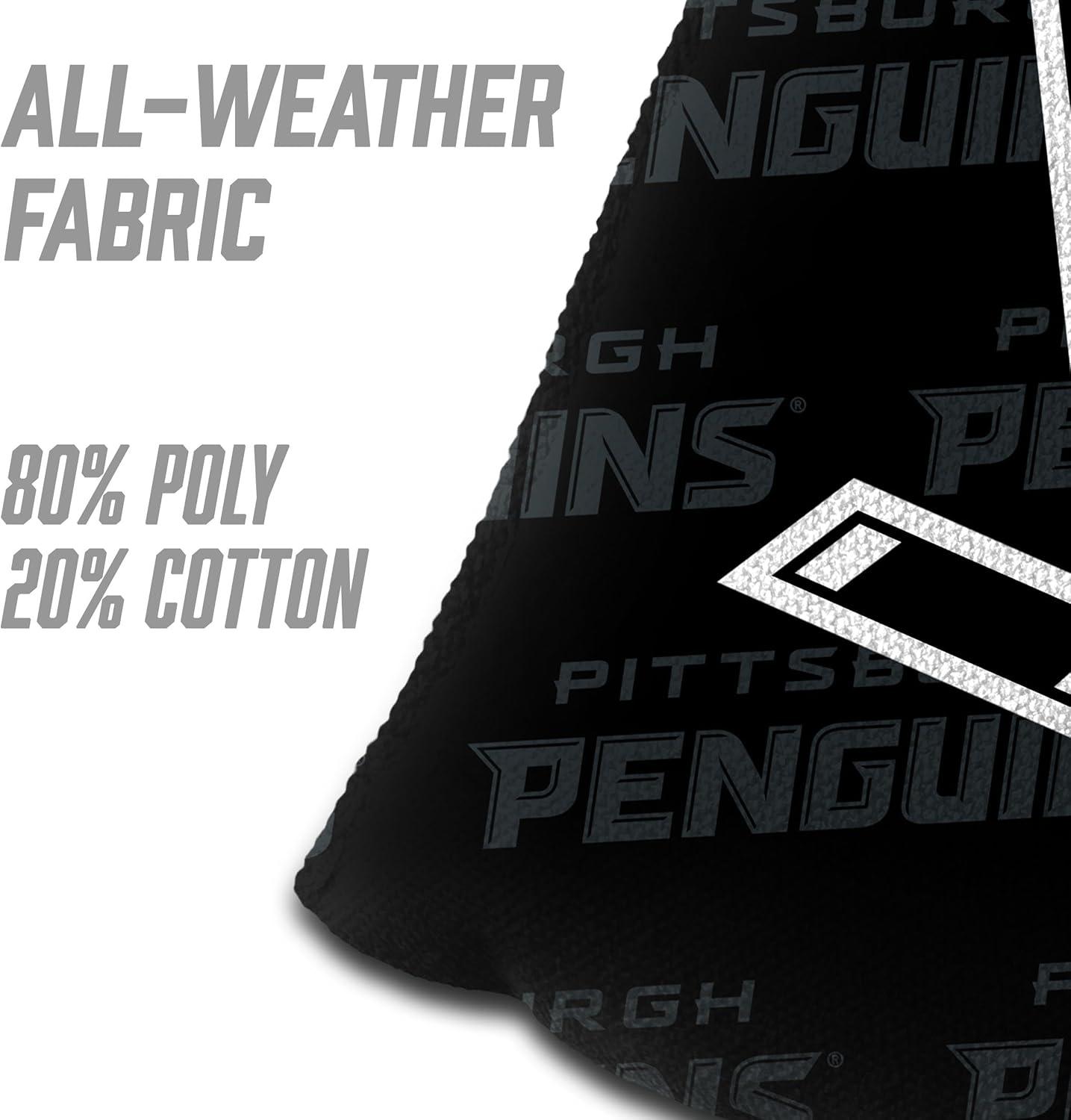 imageYouTheFan OfficiallyLicensed NHL Set of 4 Cornhole Bags All Weather Regulation 6 x 6 Size 16oz Weight Designed in USAPittsburgh Penguins Black