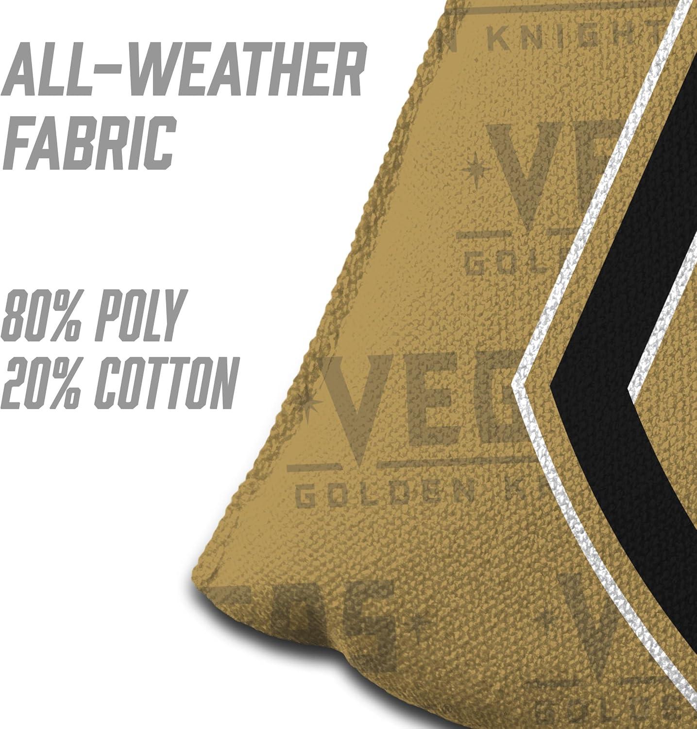 imageYouTheFan OfficiallyLicensed NHL Set of 4 Cornhole Bags All Weather Regulation 6 x 6 Size 16oz Weight Designed in USAVegas Golden Knights Gold
