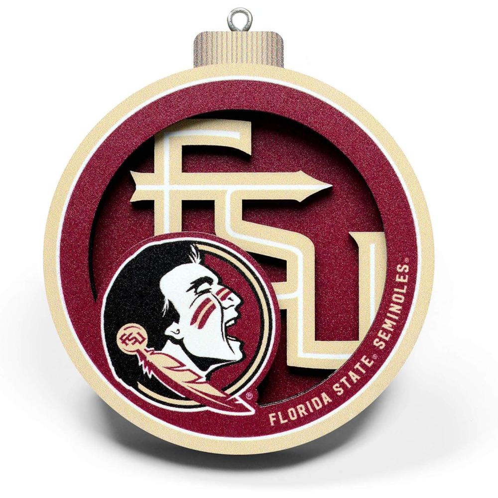 imageYouTheFan NCAA 3D Logo Series OrnamentFlorida State Seminoles