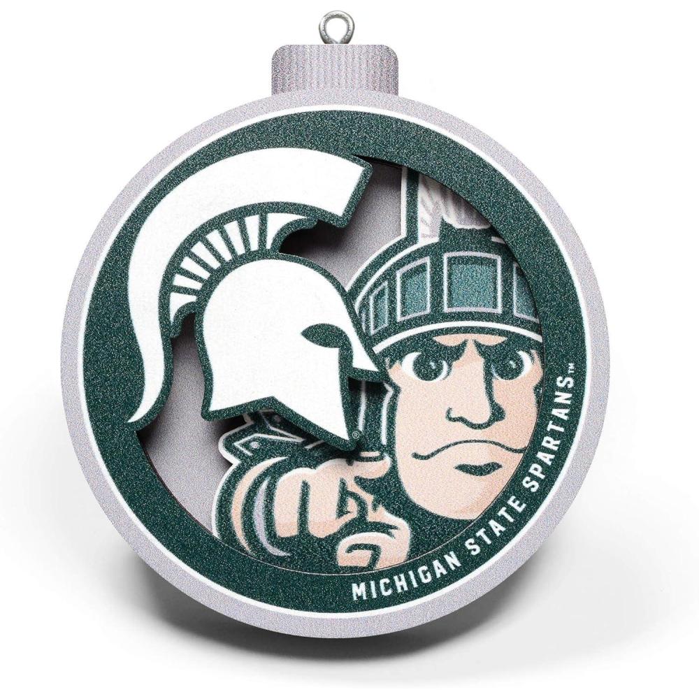 imageYouTheFan NCAA 3D Logo Series OrnamentMichigan State Spartans
