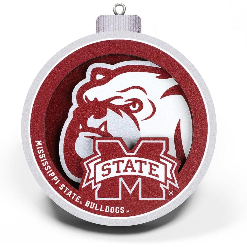 imageYouTheFan NCAA 3D Logo Series OrnamentMississippi State Bulldogs
