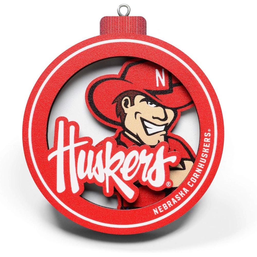 imageYouTheFan NCAA 3D Logo Series OrnamentNebraska Cornhuskers