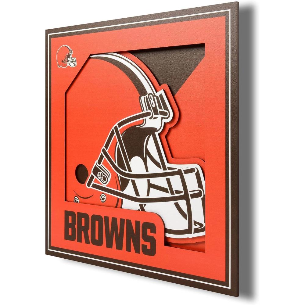 imageYouTheFan NFL 12x12 Logo Series Wall ArtCleveland Browns