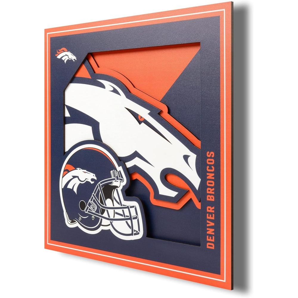 imageYouTheFan NFL 12x12 Logo Series Wall ArtDenver Broncos