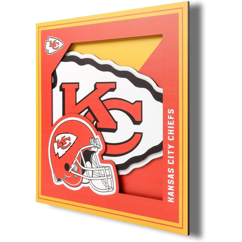 imageYouTheFan NFL 12x12 Logo Series Wall ArtKansas City Chiefs