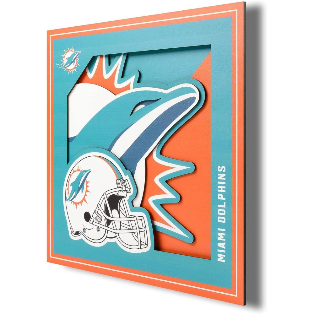 imageYouTheFan NFL 12x12 Logo Series Wall ArtMiami Dolphins