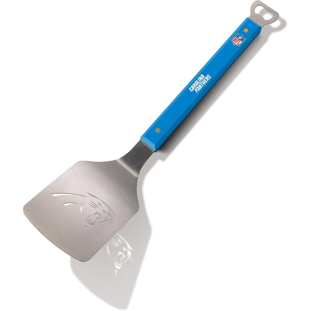 imageYouTheFan NFL 18quot Stainless Steel Sportula Spatula with Bottle OpenerCarolina Panthers
