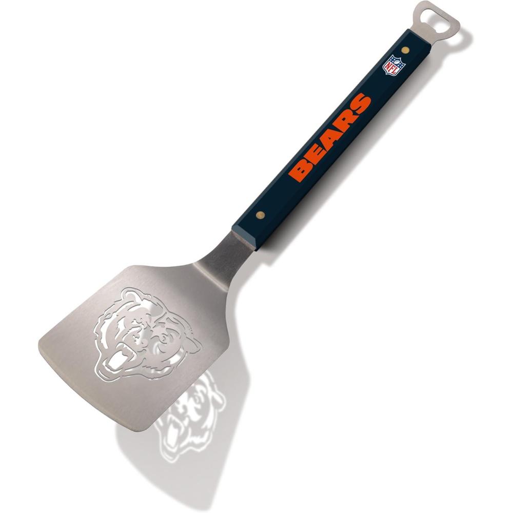 imageYouTheFan NFL 18quot Stainless Steel Sportula Spatula with Bottle OpenerChicago Bears
