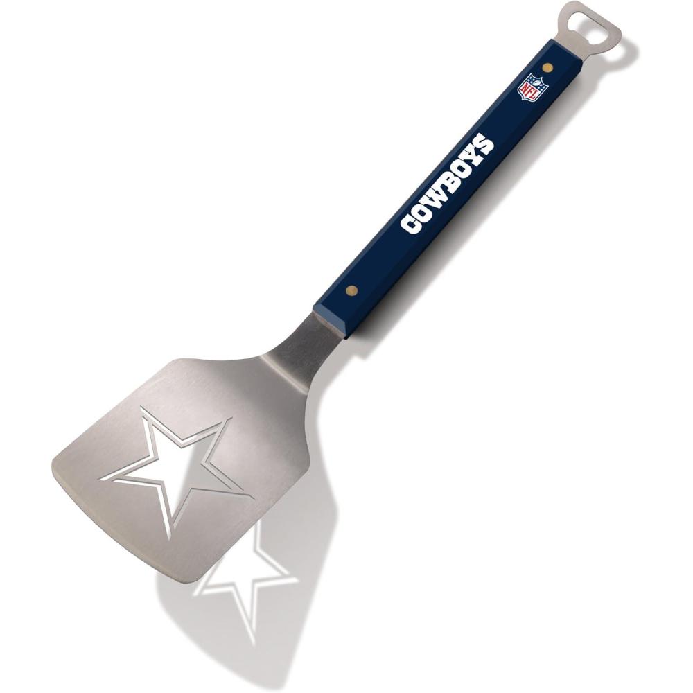 imageYouTheFan NFL 18quot Stainless Steel Sportula Spatula with Bottle OpenerDallas Cowboys