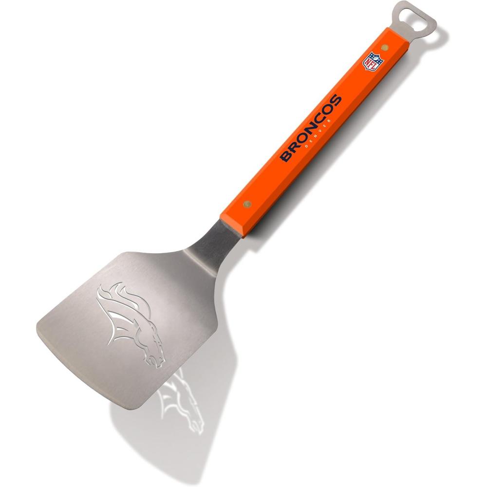 imageYouTheFan NFL 18quot Stainless Steel Sportula Spatula with Bottle OpenerDenver Broncos