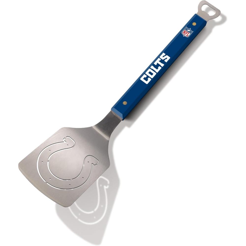 imageYouTheFan NFL 18quot Stainless Steel Sportula Spatula with Bottle OpenerIndianapolis Colts