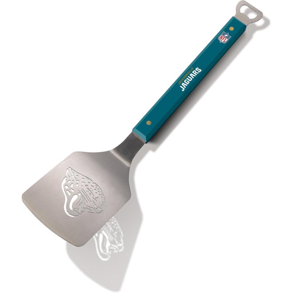 imageYouTheFan NFL 18quot Stainless Steel Sportula Spatula with Bottle OpenerJacksonville Jaguars
