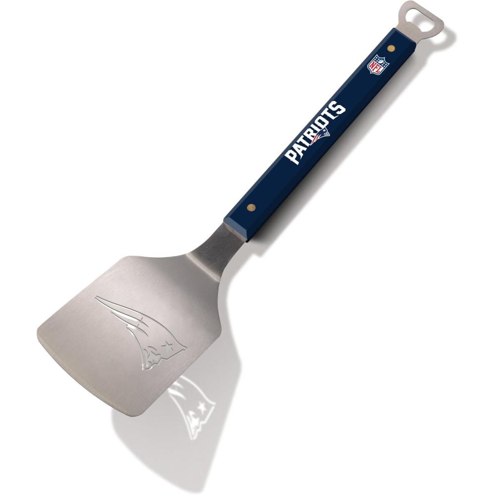 imageYouTheFan NFL 18quot Stainless Steel Sportula Spatula with Bottle OpenerNew England Patriots