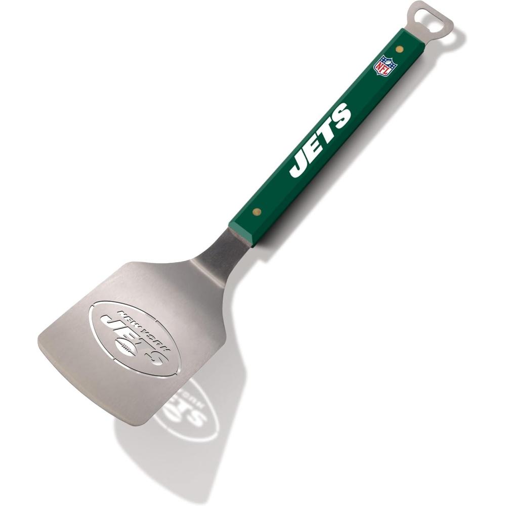 imageYouTheFan NFL 18quot Stainless Steel Sportula Spatula with Bottle OpenerNew York Jets