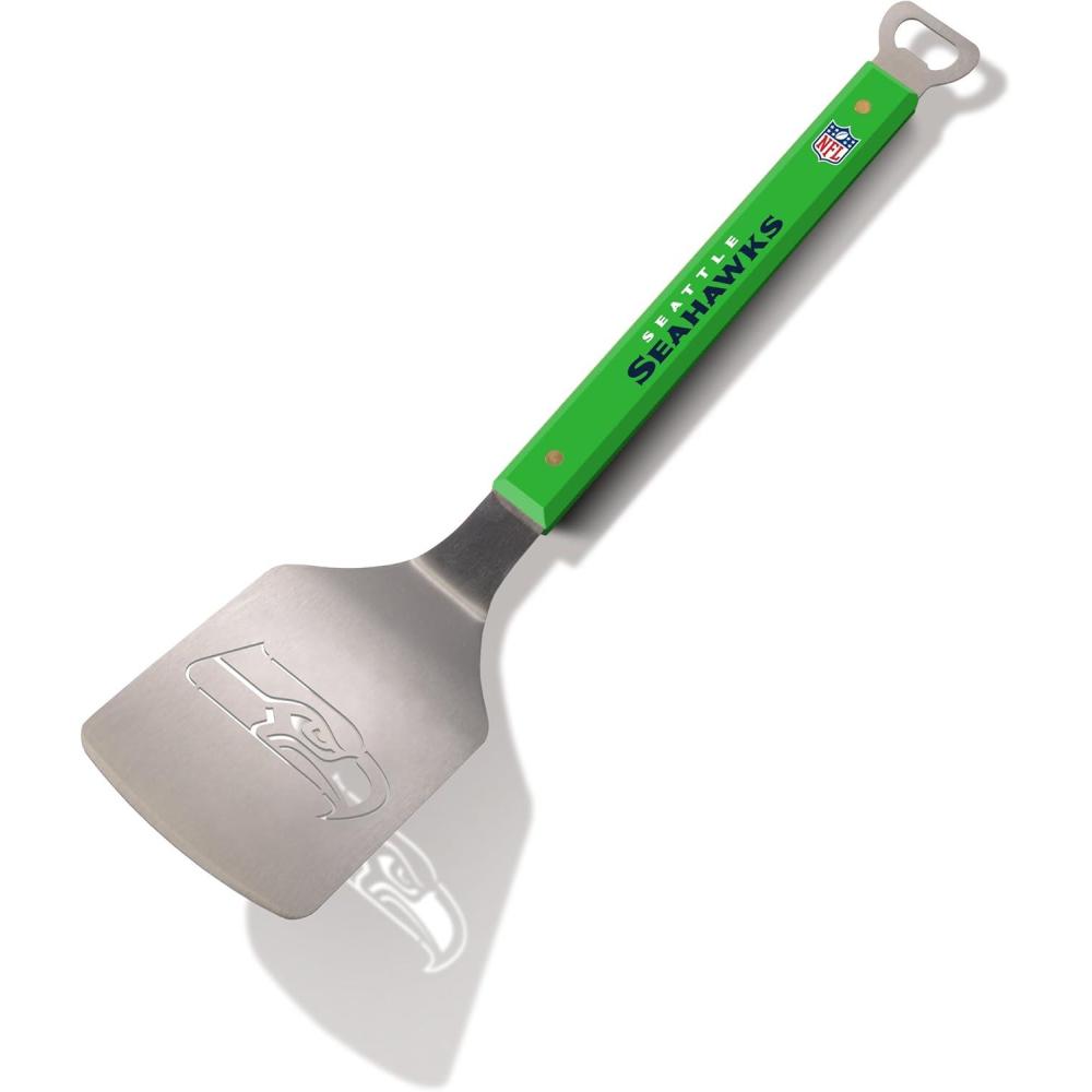 imageYouTheFan NFL 18quot Stainless Steel Sportula Spatula with Bottle OpenerSeattle Seahawks