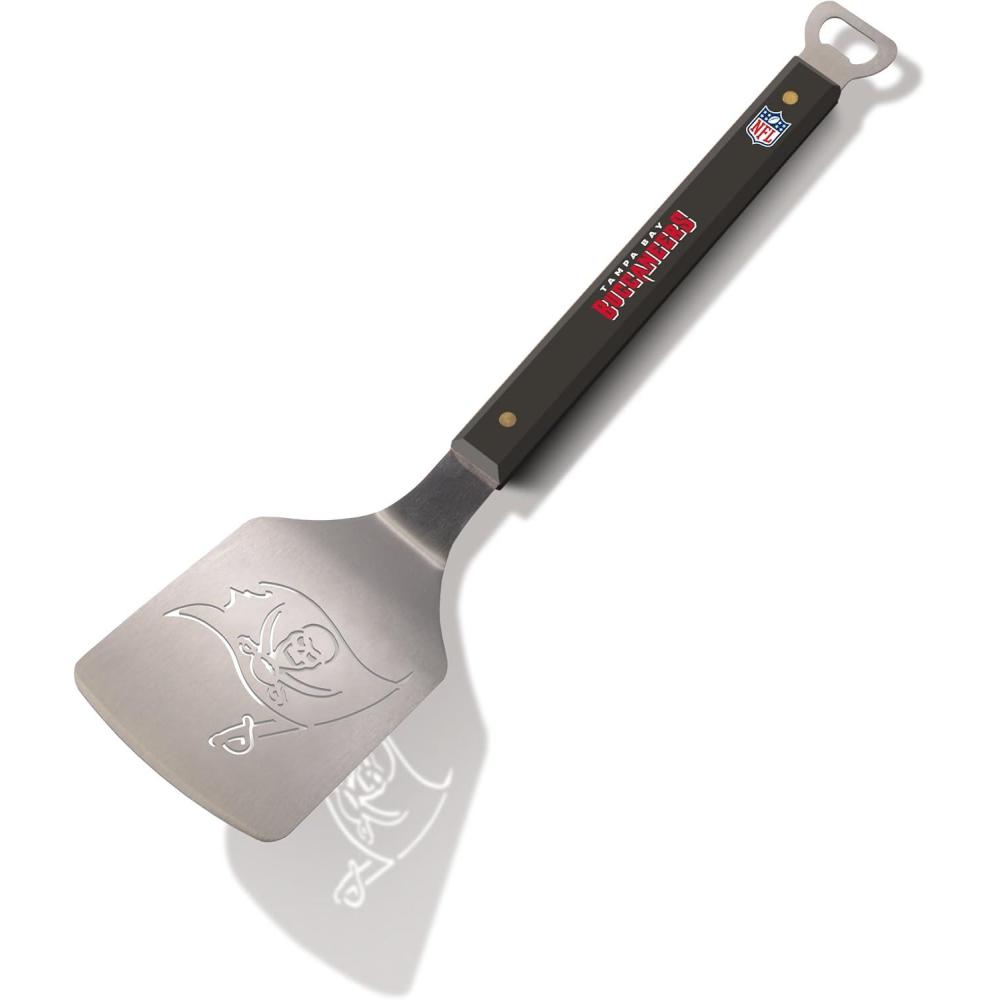 imageYouTheFan NFL 18quot Stainless Steel Sportula Spatula with Bottle OpenerTampa Bay Buccaneers