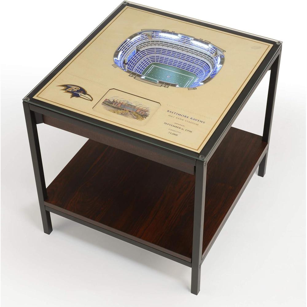 imageYouTheFan NFL 25Layer StadiumViews Lighted End TableBaltimore Ravens