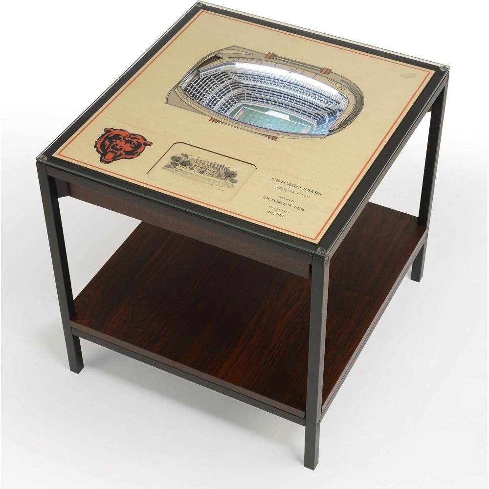 imageYouTheFan NFL 25Layer StadiumViews Lighted End TableChicago Bears