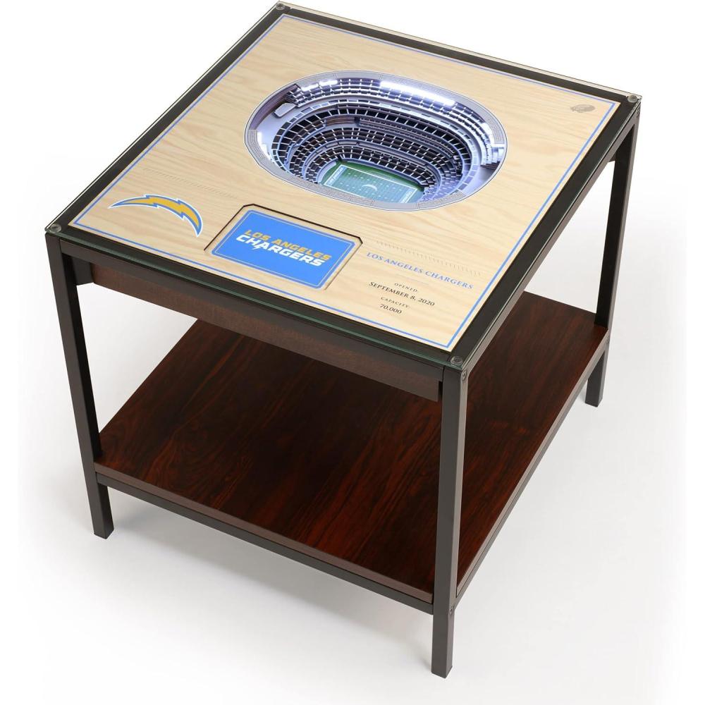 imageYouTheFan NFL 25Layer StadiumViews Lighted End TableLos Angeles Chargers