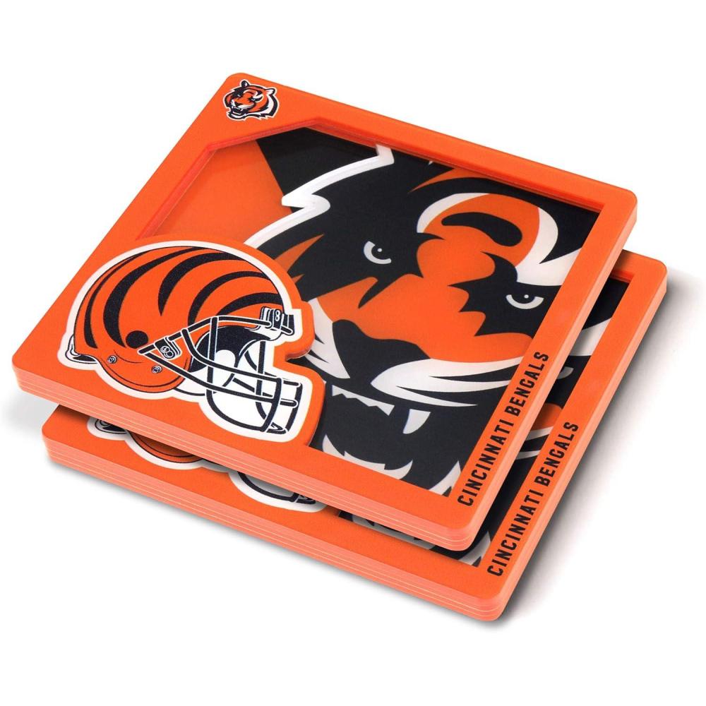 imageYouTheFan NFL 3D Logo Series CoasterCincinnati Bengals