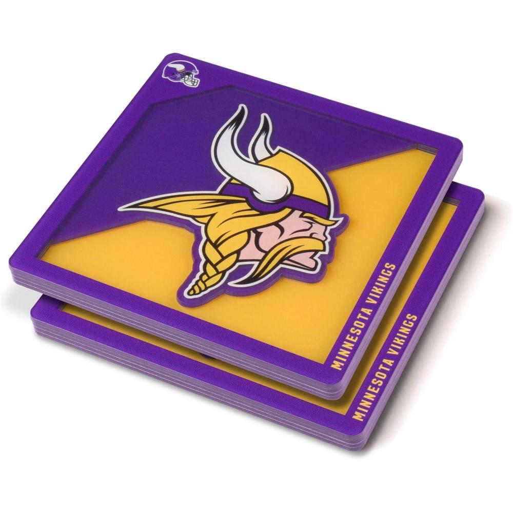 imageYouTheFan NFL 3D Logo Series CoasterMinnesota Vikings