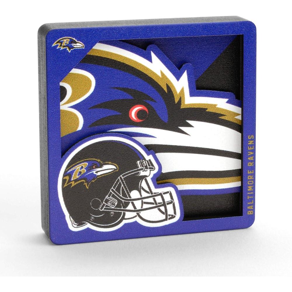 imageYouTheFan NFL Arizona Cardinals 3D Logo Series MagnetsBaltimore Ravens