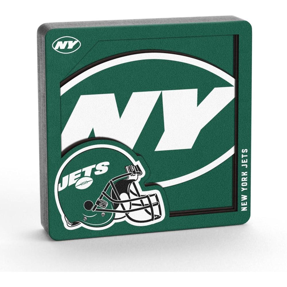 imageYouTheFan NFL Arizona Cardinals 3D Logo Series MagnetsNew York Jets