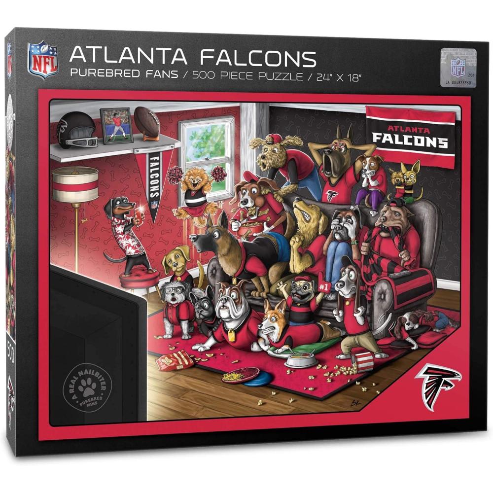 imageYouTheFan NFL Purebred Fans 500pc Puzzle A Real NailbiterAtlanta Falcons
