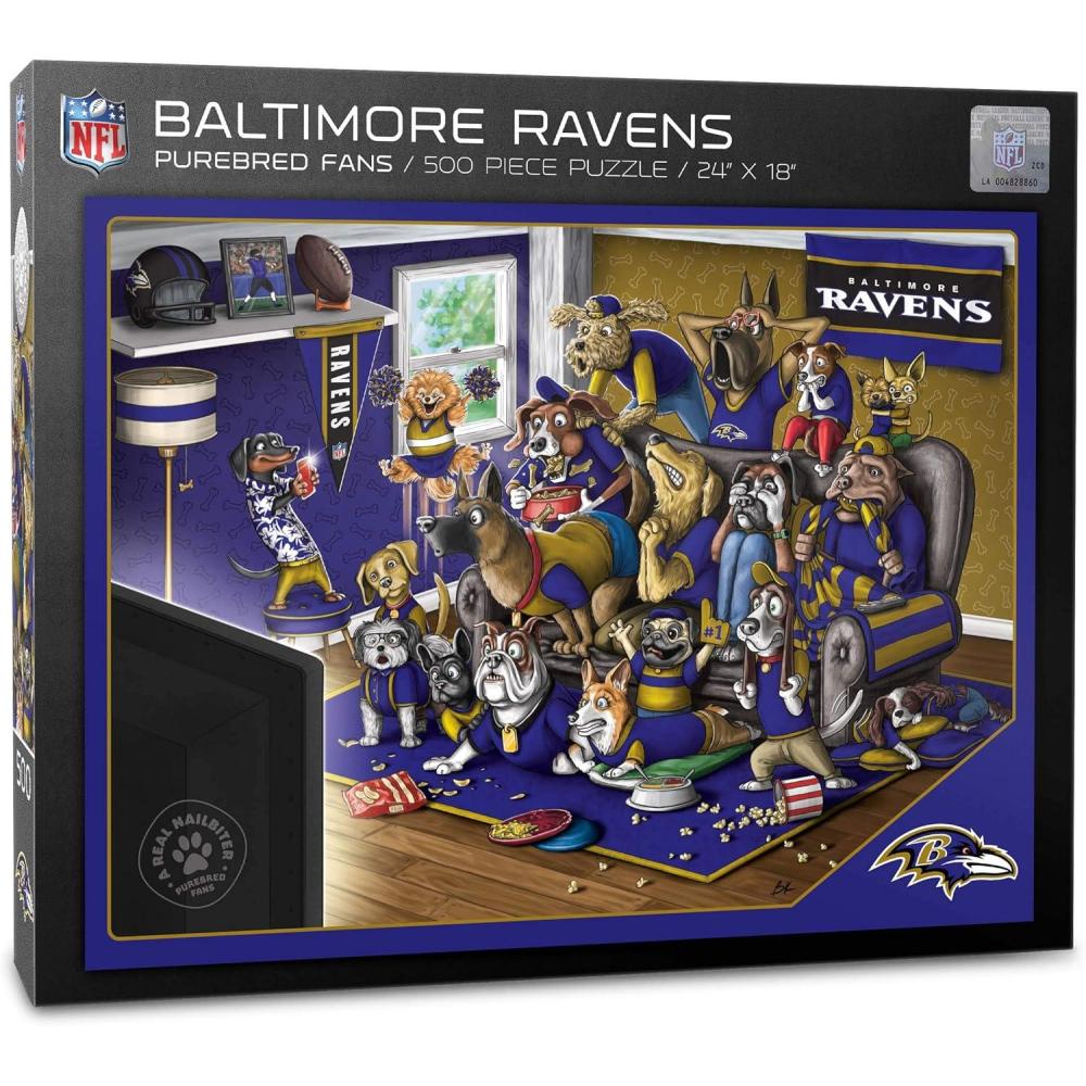 imageYouTheFan NFL Purebred Fans 500pc Puzzle A Real NailbiterBaltimore Ravens