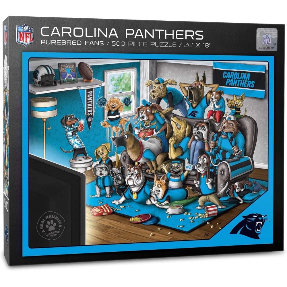 imageYouTheFan NFL Purebred Fans 500pc Puzzle A Real NailbiterCarolina Panthers