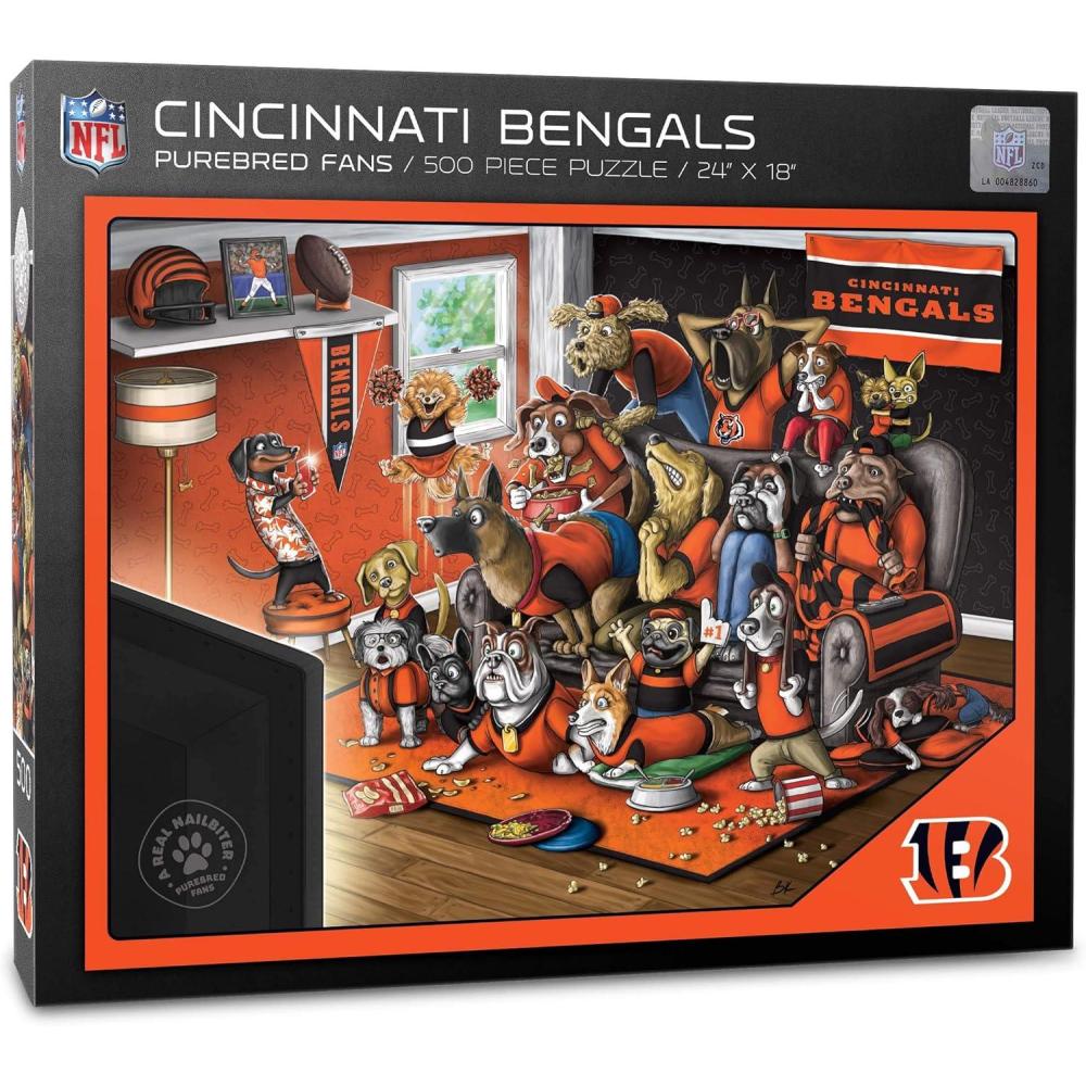 imageYouTheFan NFL Purebred Fans 500pc Puzzle A Real NailbiterCincinnati Bengals
