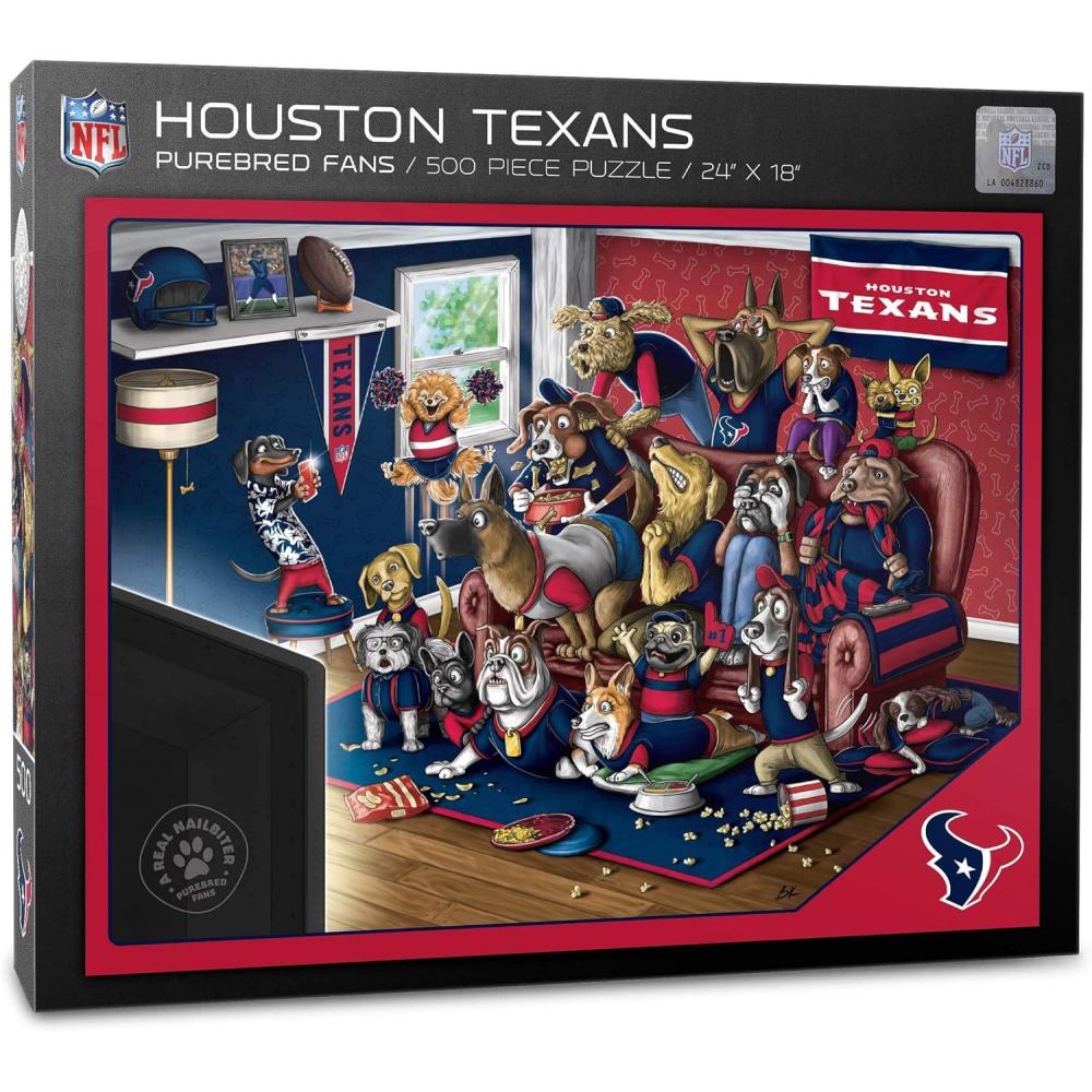 imageYouTheFan NFL Purebred Fans 500pc Puzzle A Real NailbiterHouston Texans