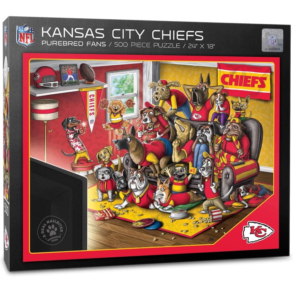 imageYouTheFan NFL Purebred Fans 500pc Puzzle A Real NailbiterKansas City Chiefs