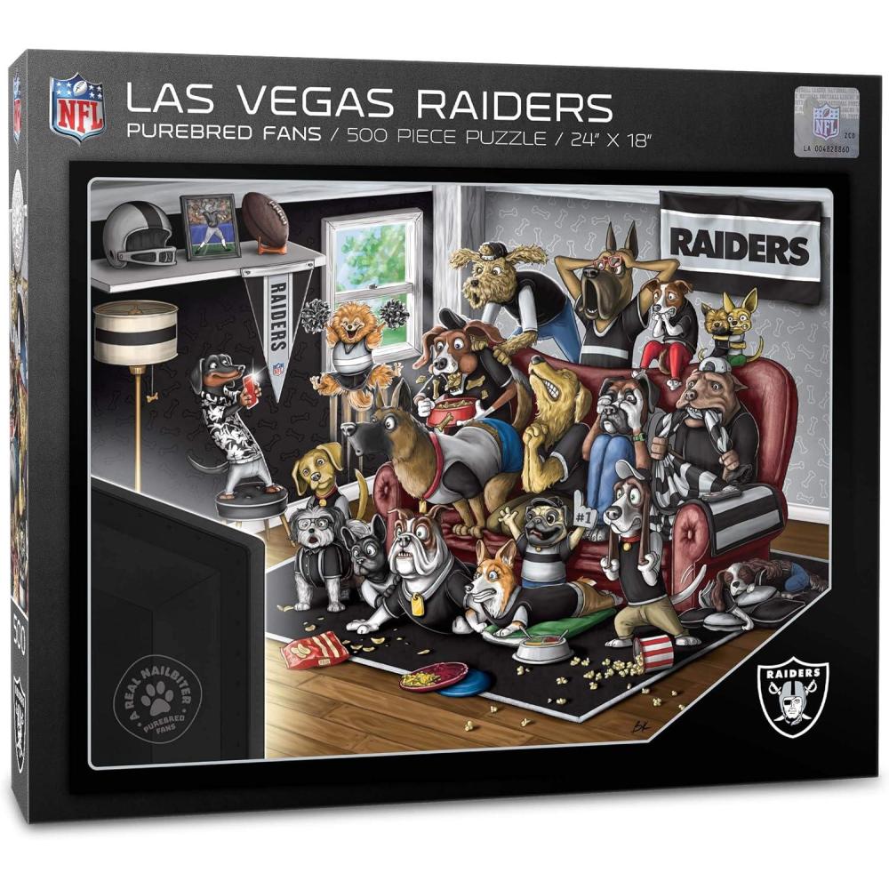imageYouTheFan NFL Purebred Fans 500pc Puzzle A Real NailbiterLas Vegas Raiders