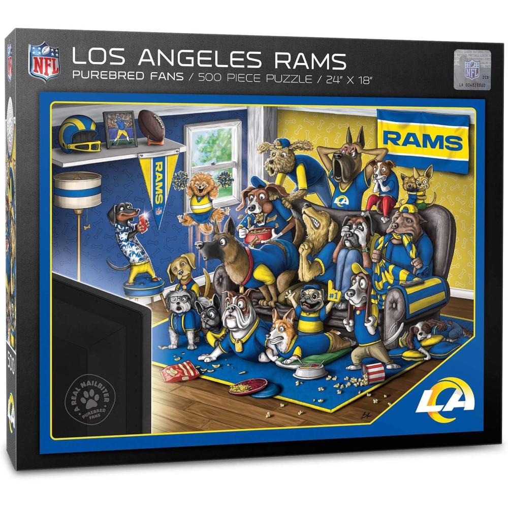 imageYouTheFan NFL Purebred Fans 500pc Puzzle A Real NailbiterLos Angeles Rams