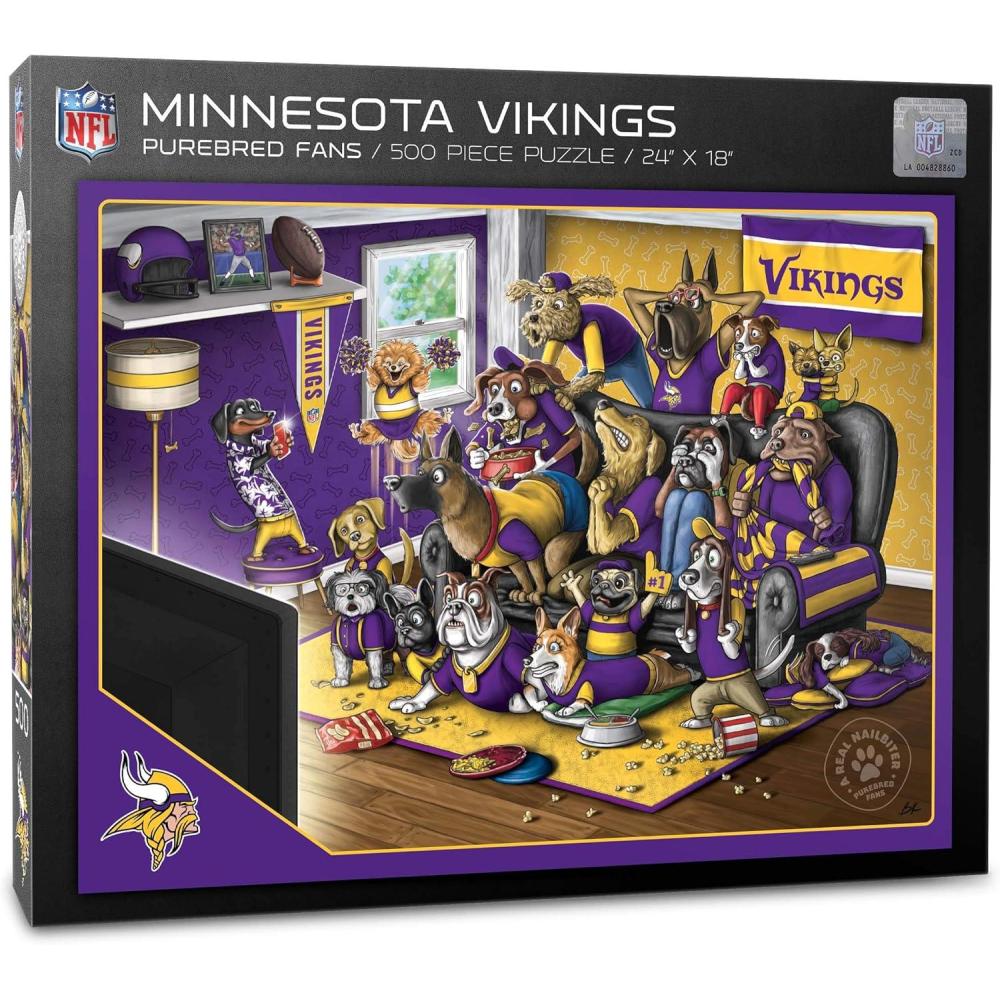 imageYouTheFan NFL Purebred Fans 500pc Puzzle A Real NailbiterMinnesota Vikings