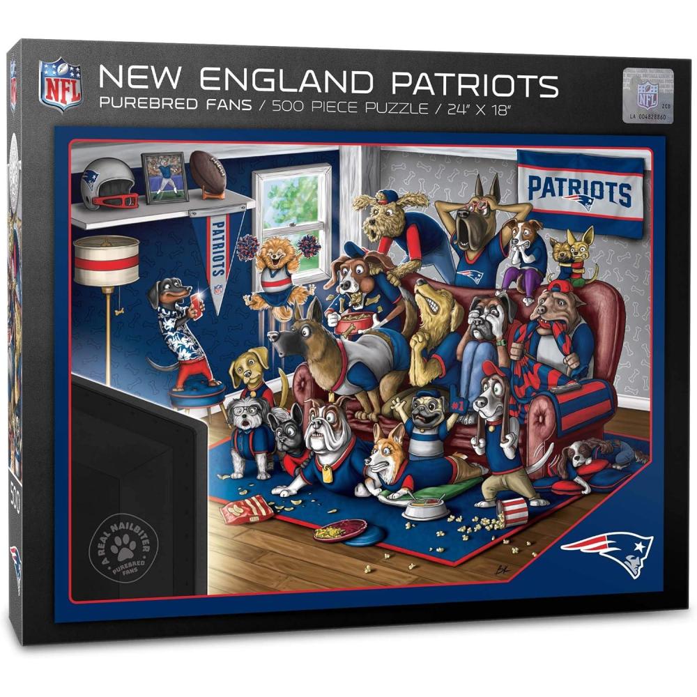 imageYouTheFan NFL Purebred Fans 500pc Puzzle A Real NailbiterNew England Patriots